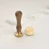Plain Round Wax Stamp with Wooden Handle