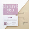 Custom Print Thank You Card and Envelope Combo ( Set of 50 )
