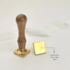 Custom Square Wax Stamp with Wooden Handle