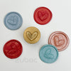 Heart-2 Wax Stamp with Wooden Handle