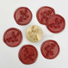 Moss Rose Wax Stamp with Wooden Handle