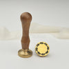Jasmine Wreath Wax Stamp with Wooden Handle