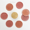 Tile Design Wax Stamp with Wooden Handle