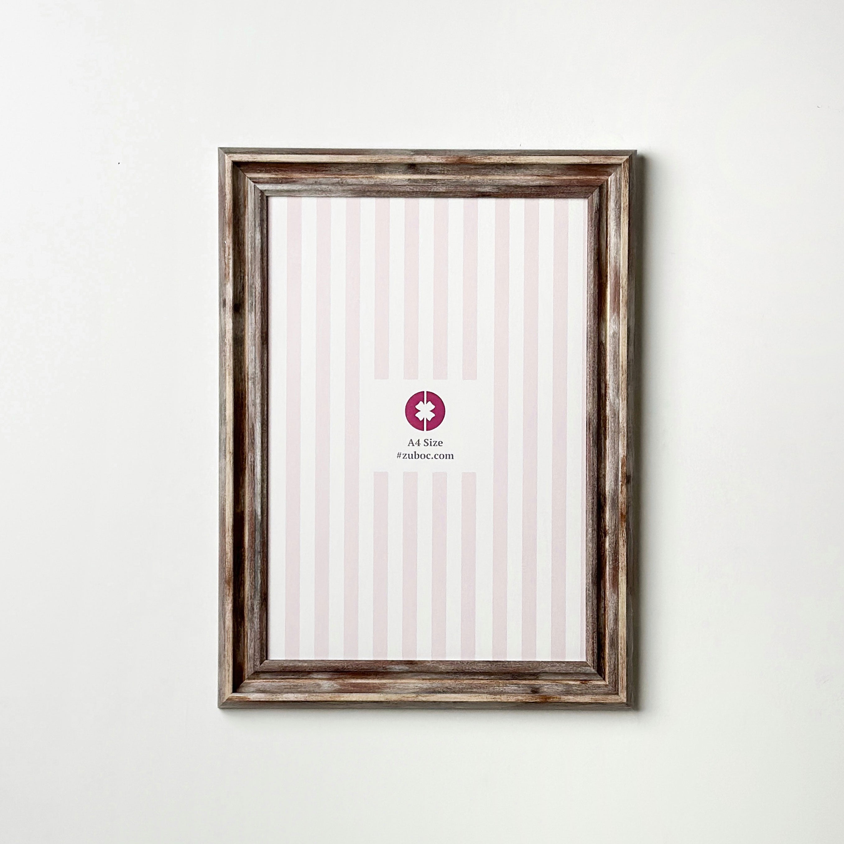 Vintage Wood Photo Frame (1", A4)