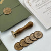 Wedding Invitation Suite – Gold Foil & Custom Wax Seal