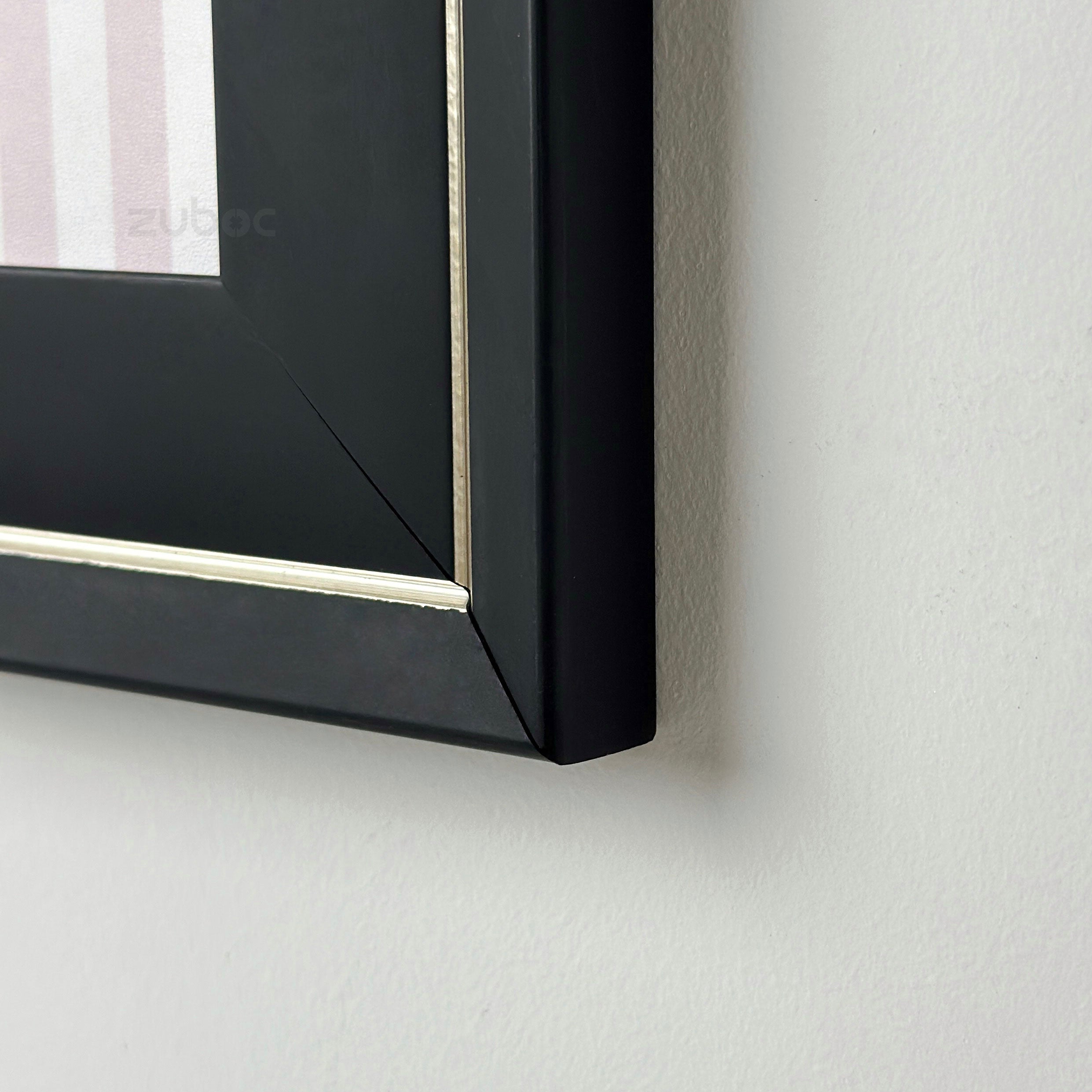 Black with Silver Lining Photo Frame (12*12”)