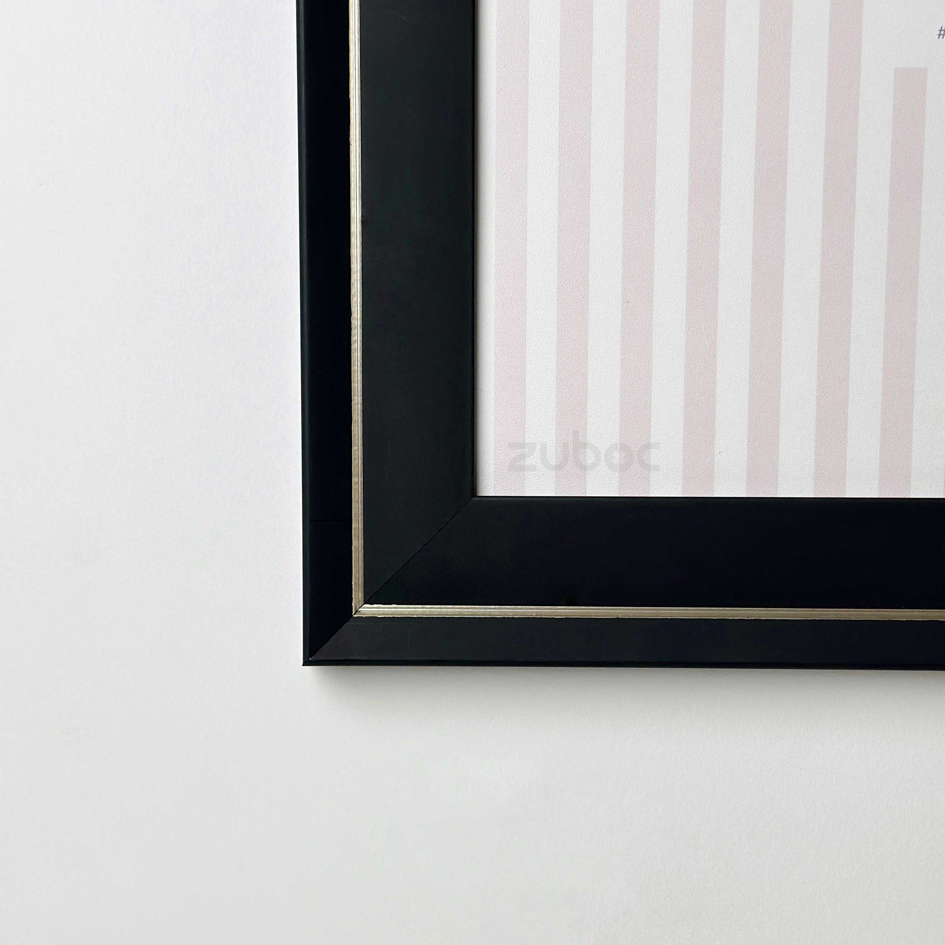 Black with Silver Lining Photo Frame (12*12”)