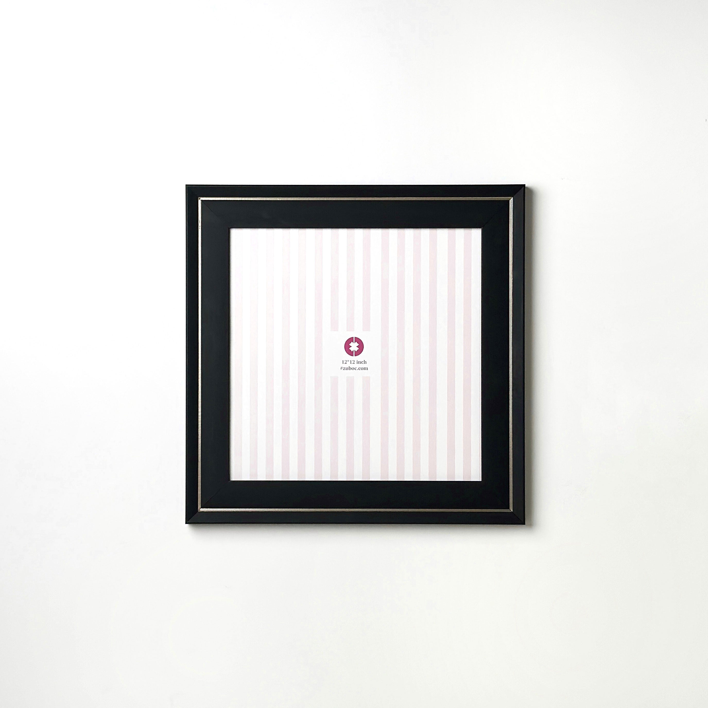 Black with Silver Lining Photo Frame (12*12”)