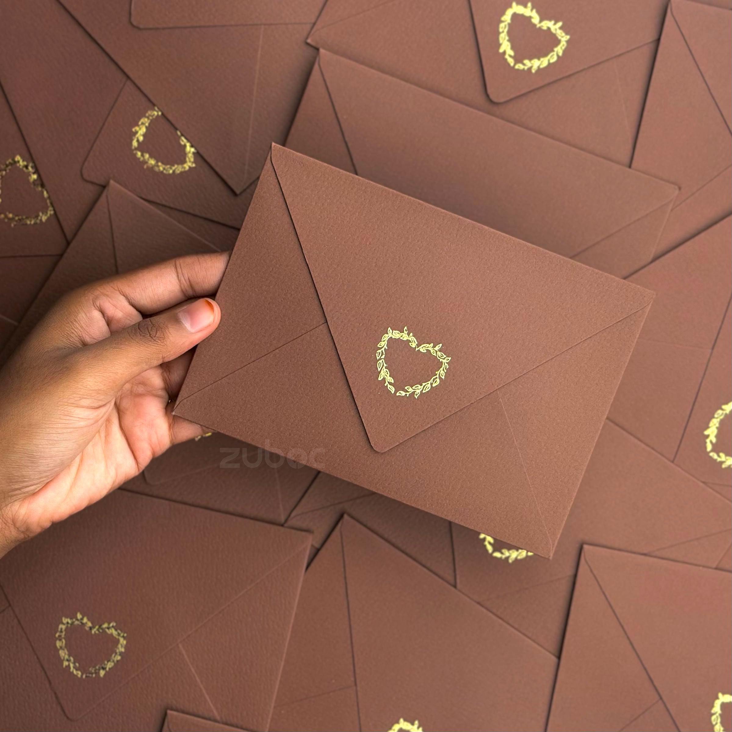 Counter Flap Envelope with Foil - C6( set of 5)