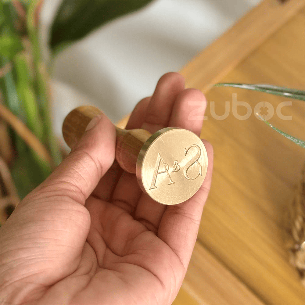 Personalized wedding monogram wax stamp head , ideal for wedding and save the date-2