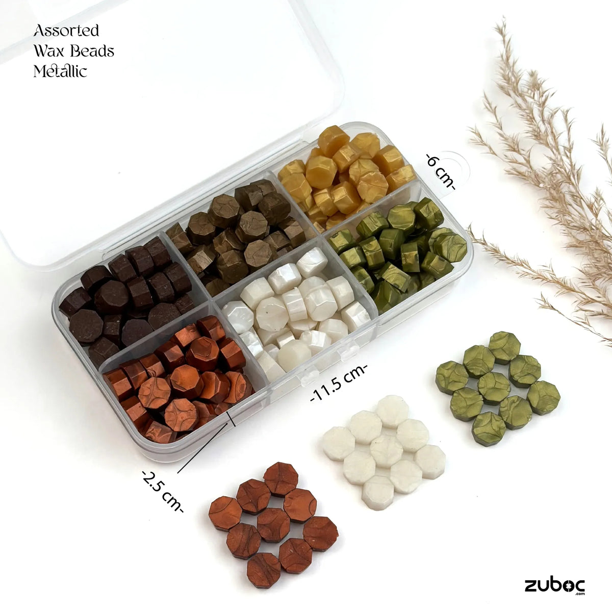 Assorted Metallic Sealing Wax Beads 60g for Wax Seals
