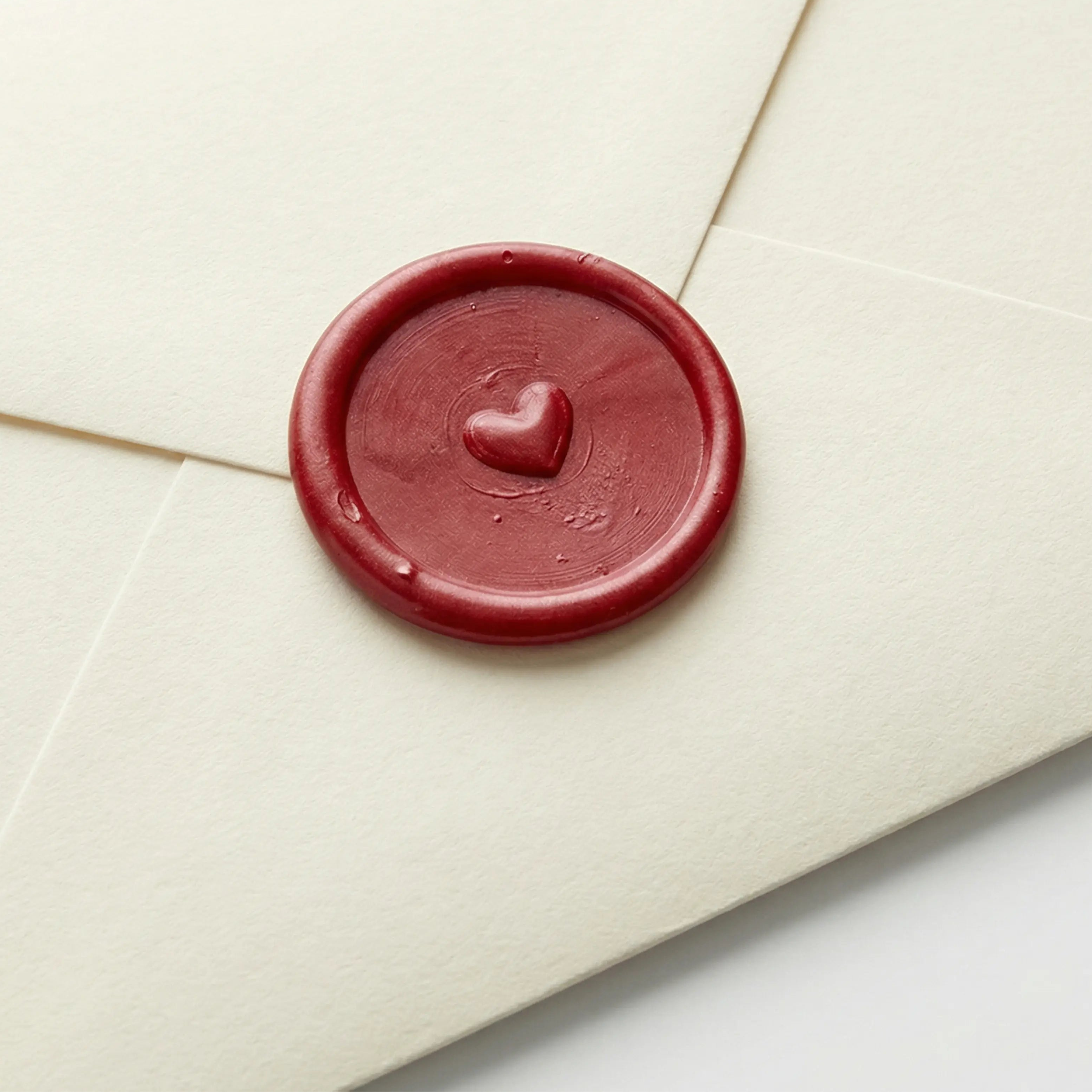 Mini Heart Wax Seal for Invitation (Set of 5)