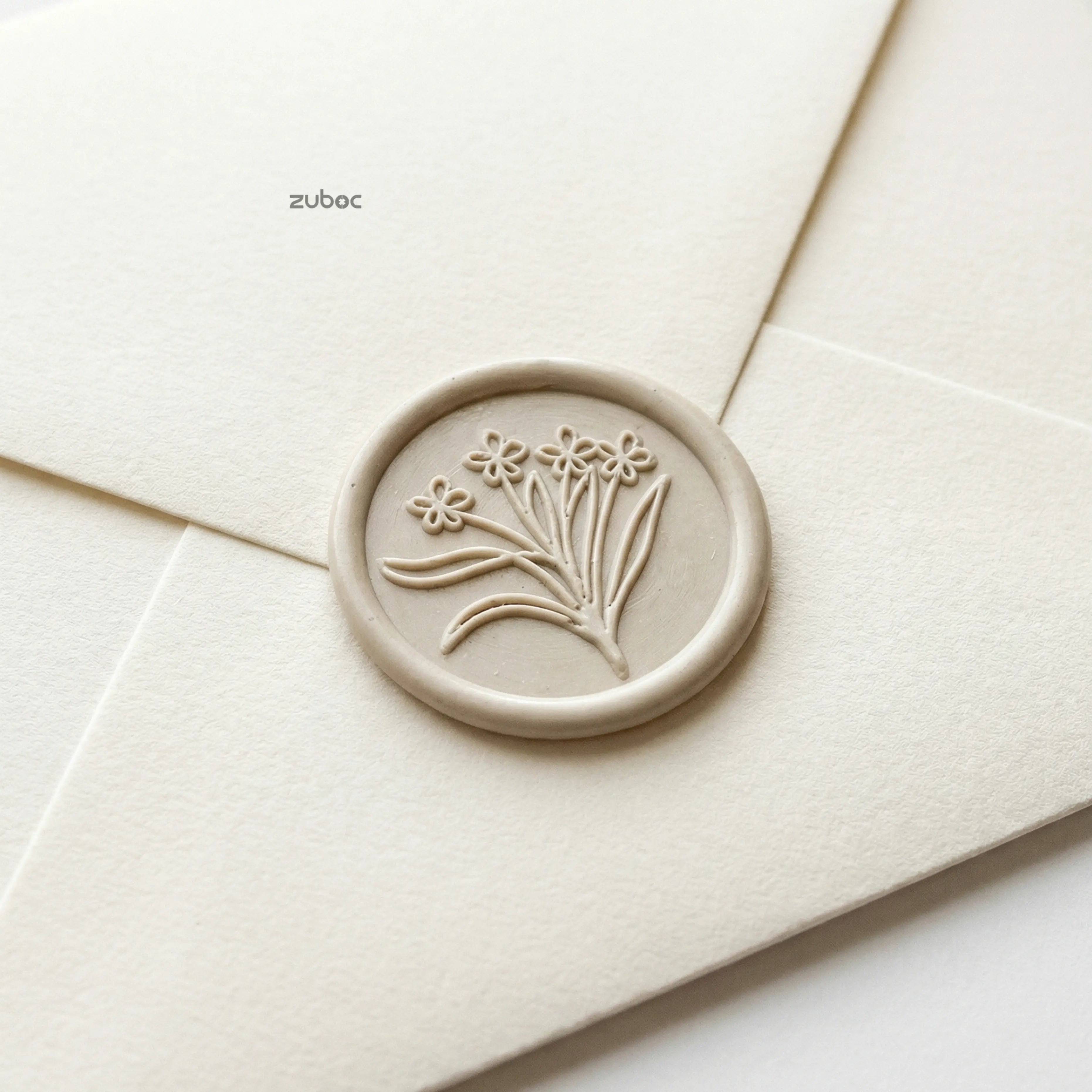 Mini Flower Wax Seal for Wedding Invitations (Set of 5)