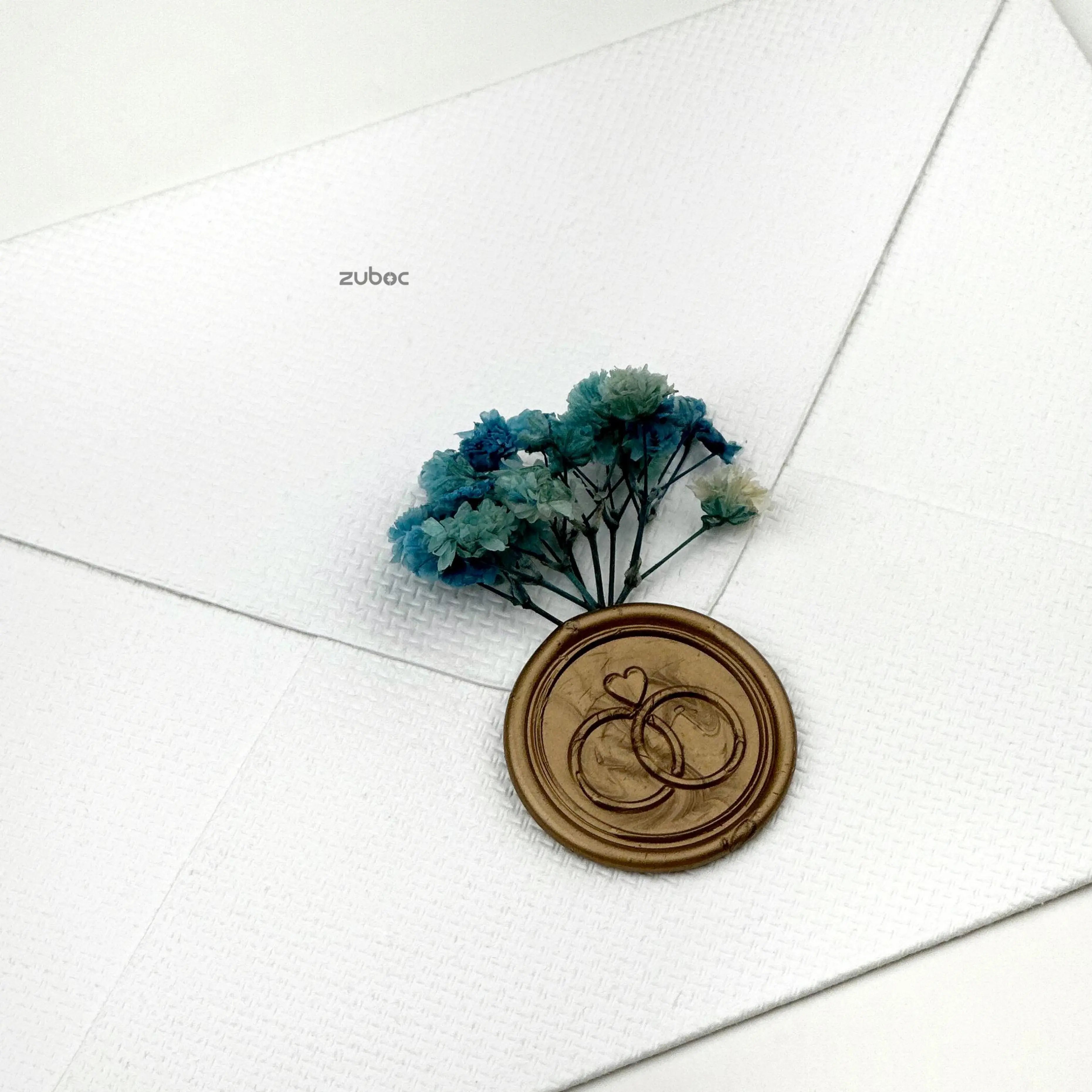 Blue dry flower short close-up for party crafts