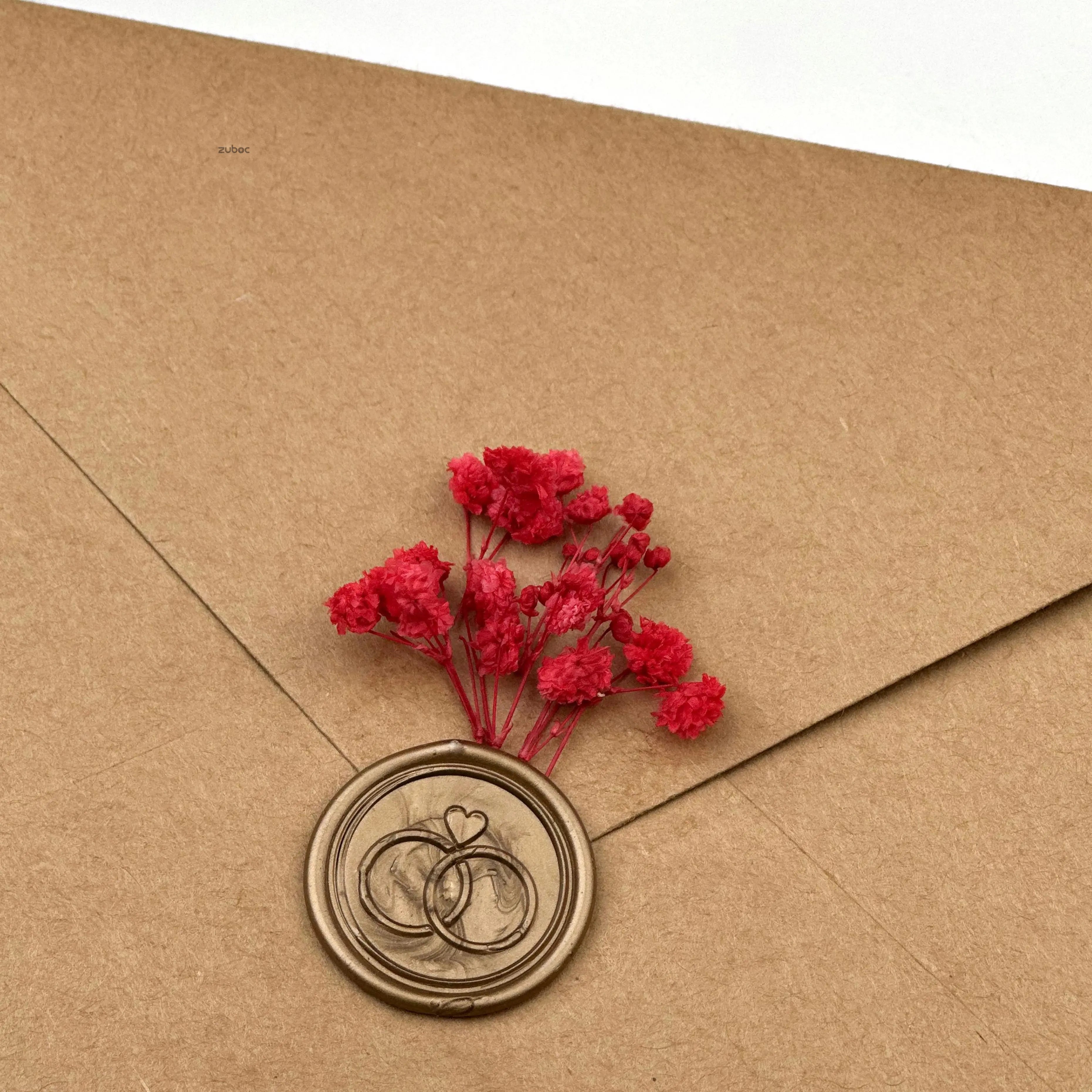 Red dry flower long lifestyle shot for handmade cards