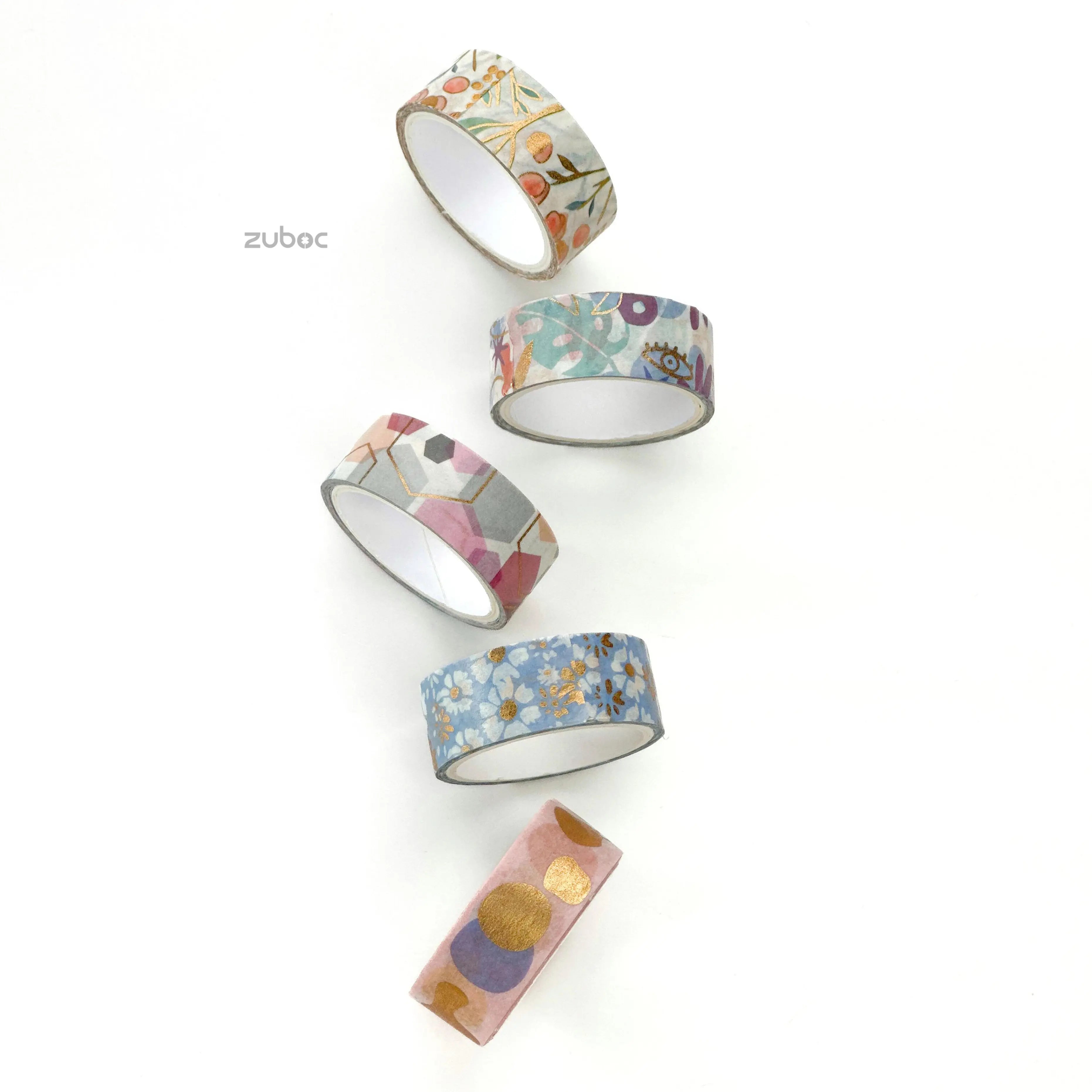 Golden Pastel Washi Tape (Set of 5)