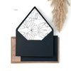 Custom Counter Flap Invitation Envelope with Liner (Set of 50)