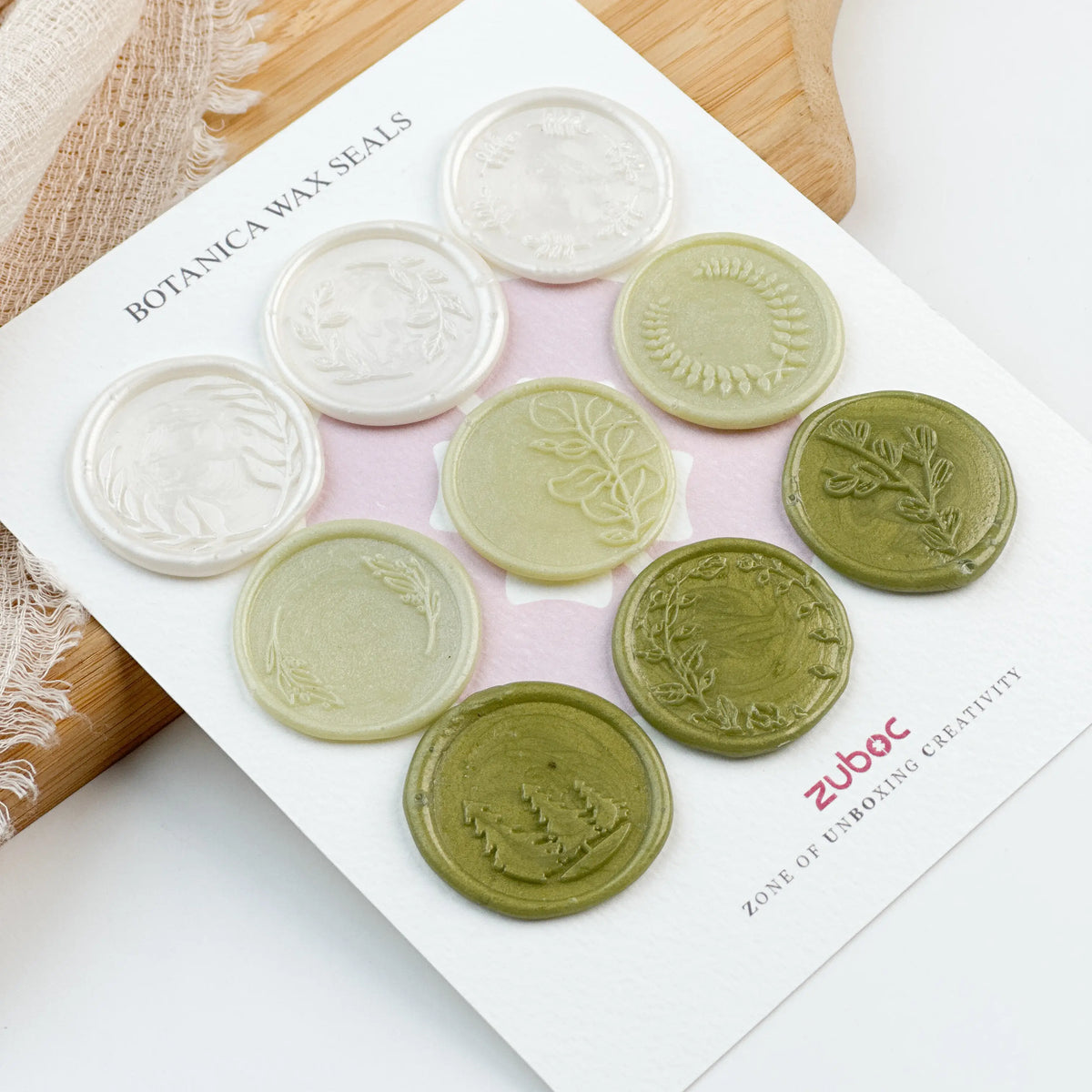 Botanica Wax Seals Stickers for Invitations (Set of 9)