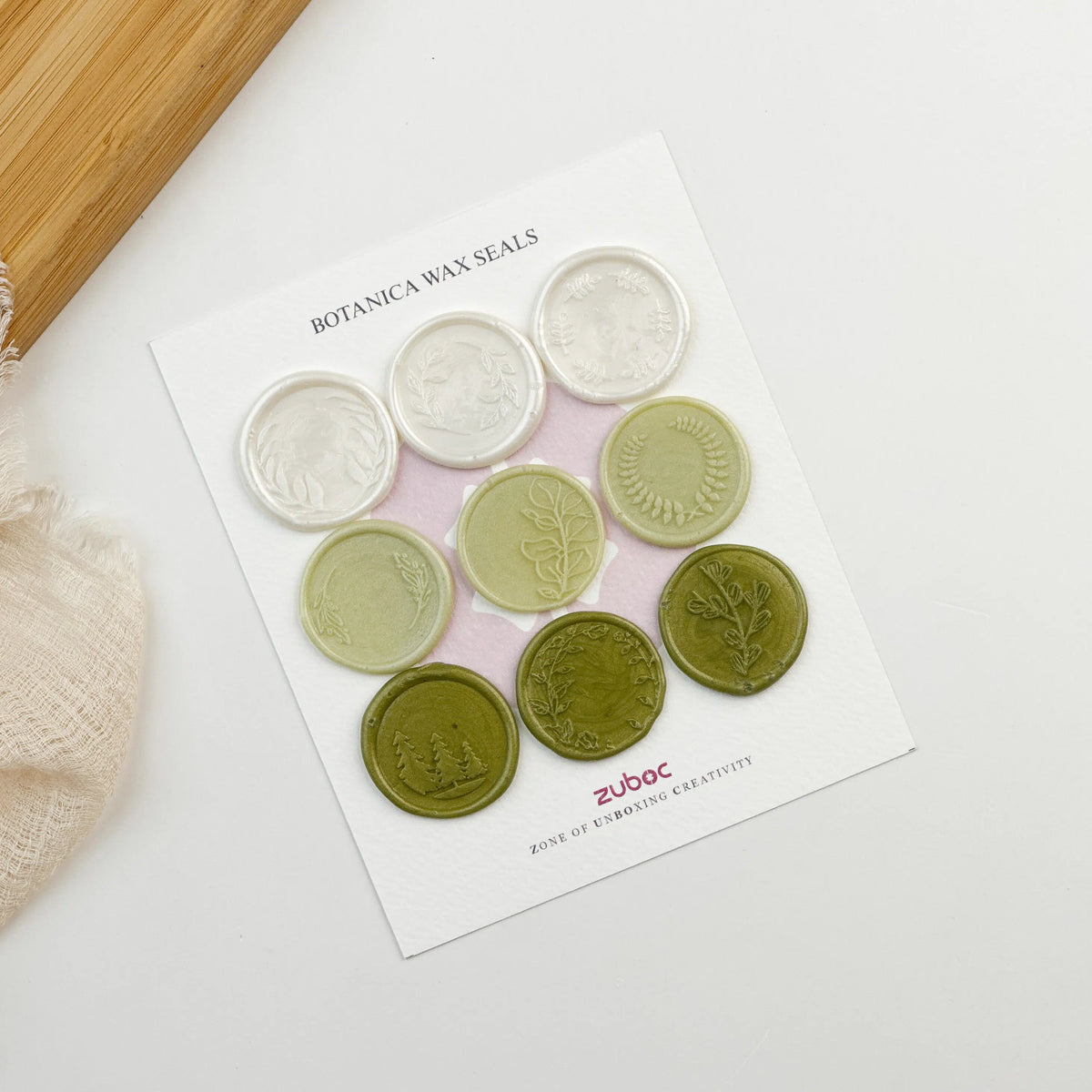 Botanica Wax Seals Stickers for Invitations (Set of 9)