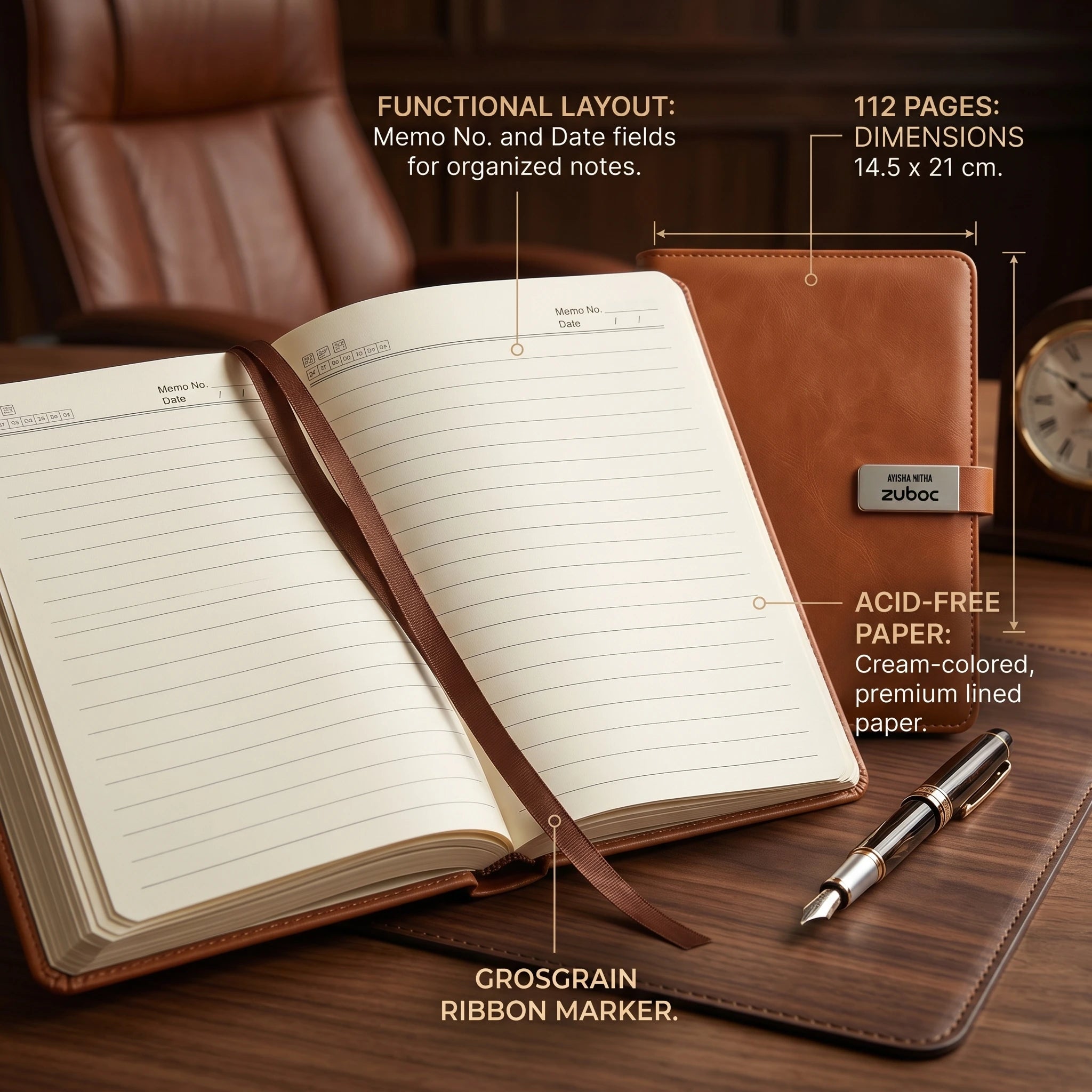 Personalised premium office diary for corporate gifting