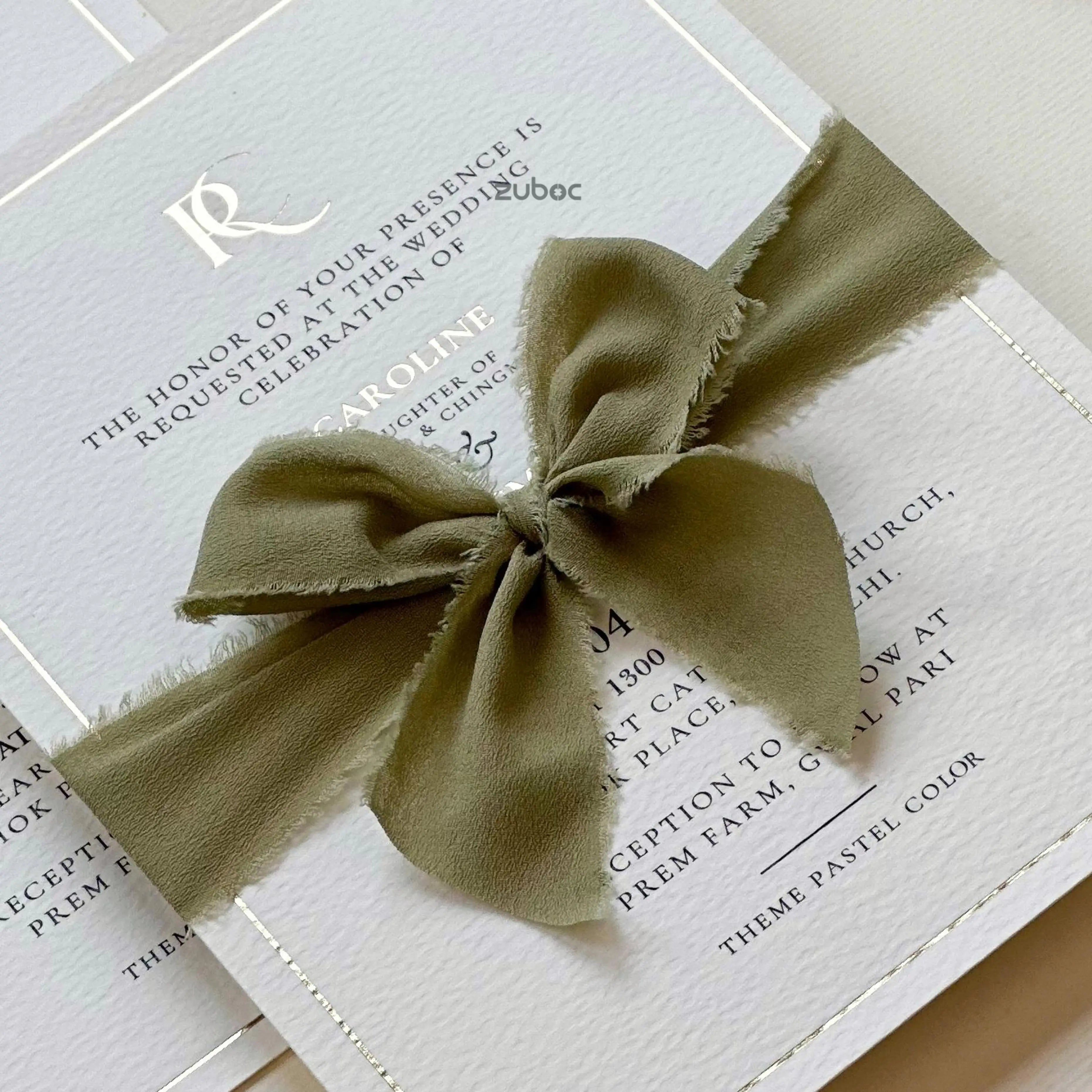 Customized You & Me Gold Foil Wedding Invites (Set of 50)