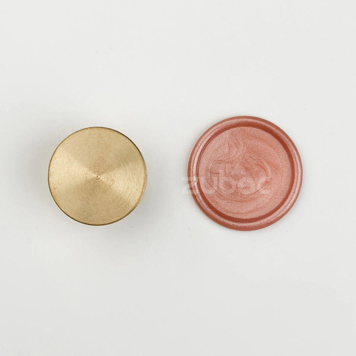 Plain Round Wax Stamp with Wooden Handle