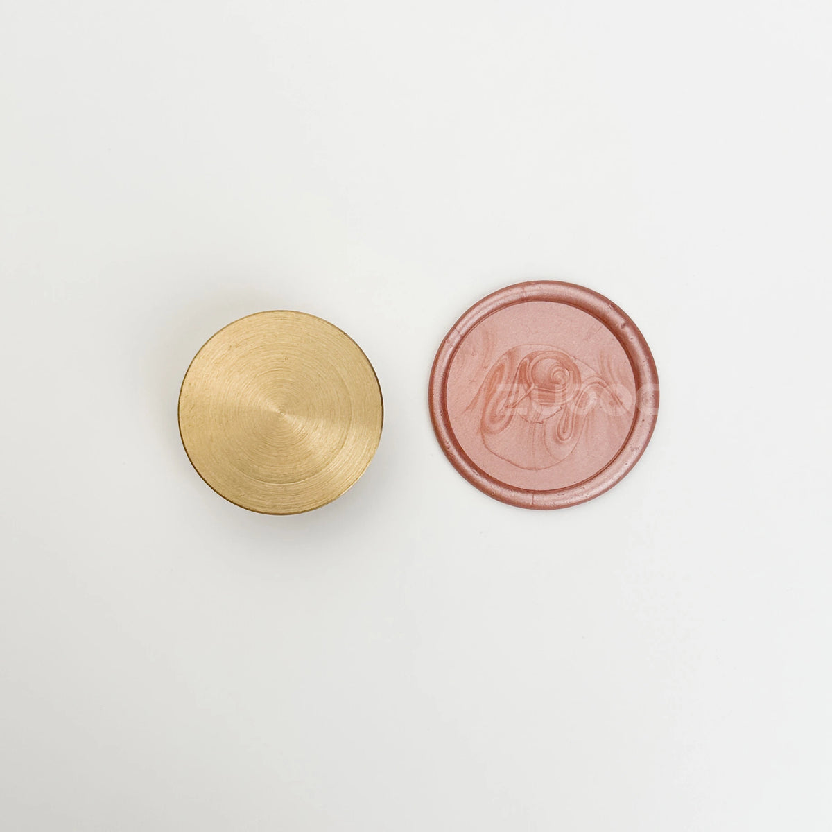 Plain Round Wax Stamp with Wooden Handle