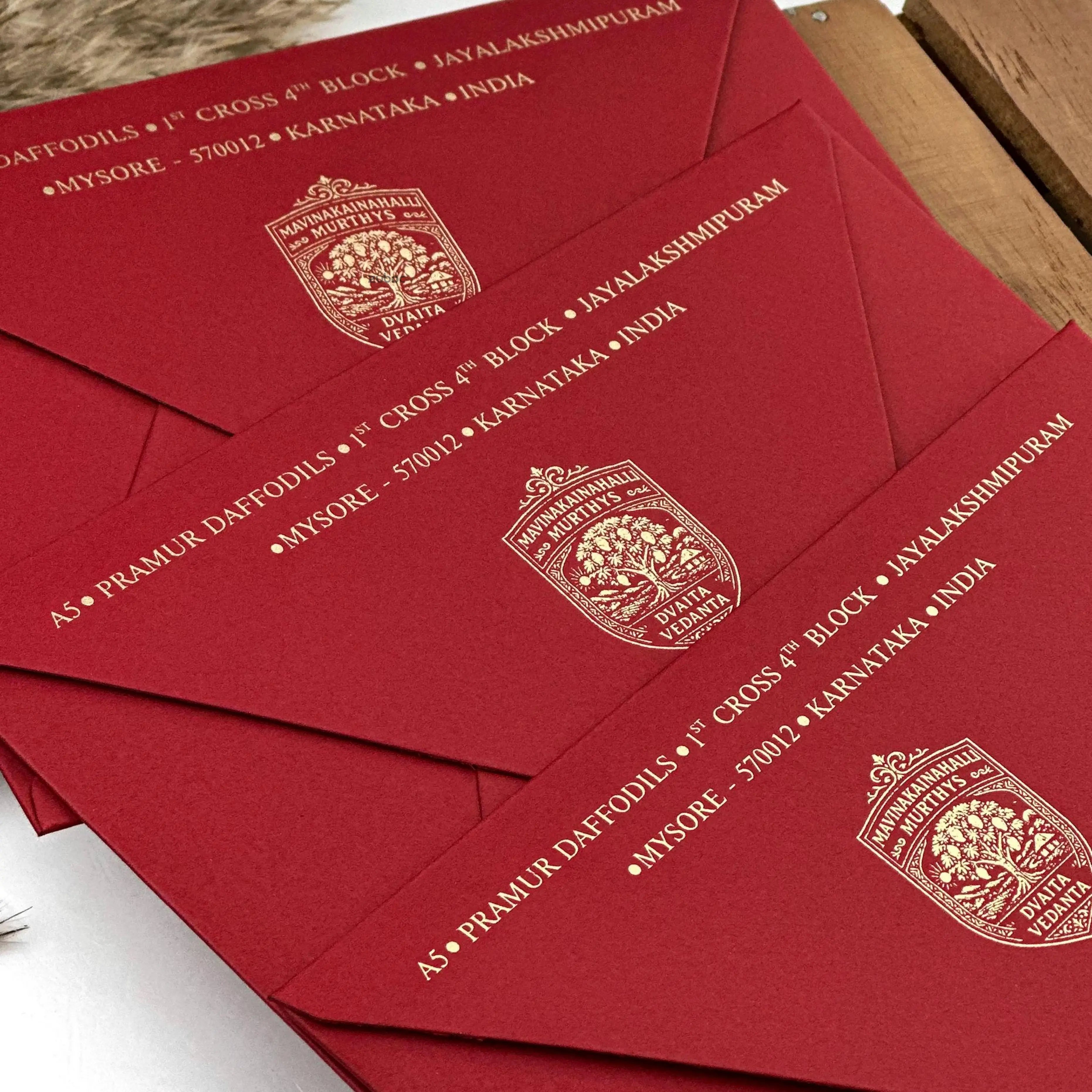 Maroon envelope set of 50 for premium gift wrapping and special occasions