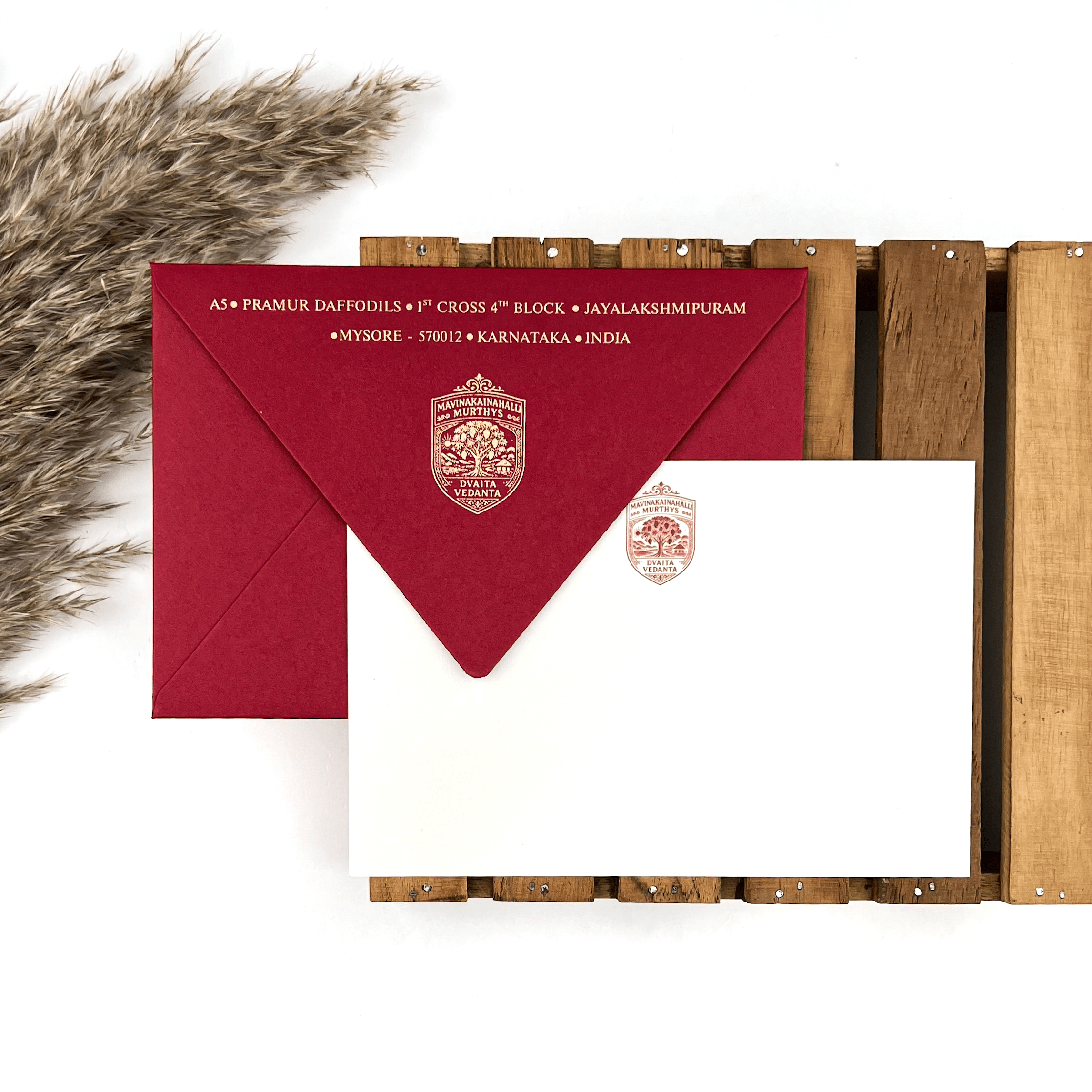 Maroon envelope set of 50 for premium gift wrapping and special occasions