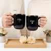 Zuboc Customized His and Hers Classic Mini Ceramic Coffee Mug Set /For Gifting- Black