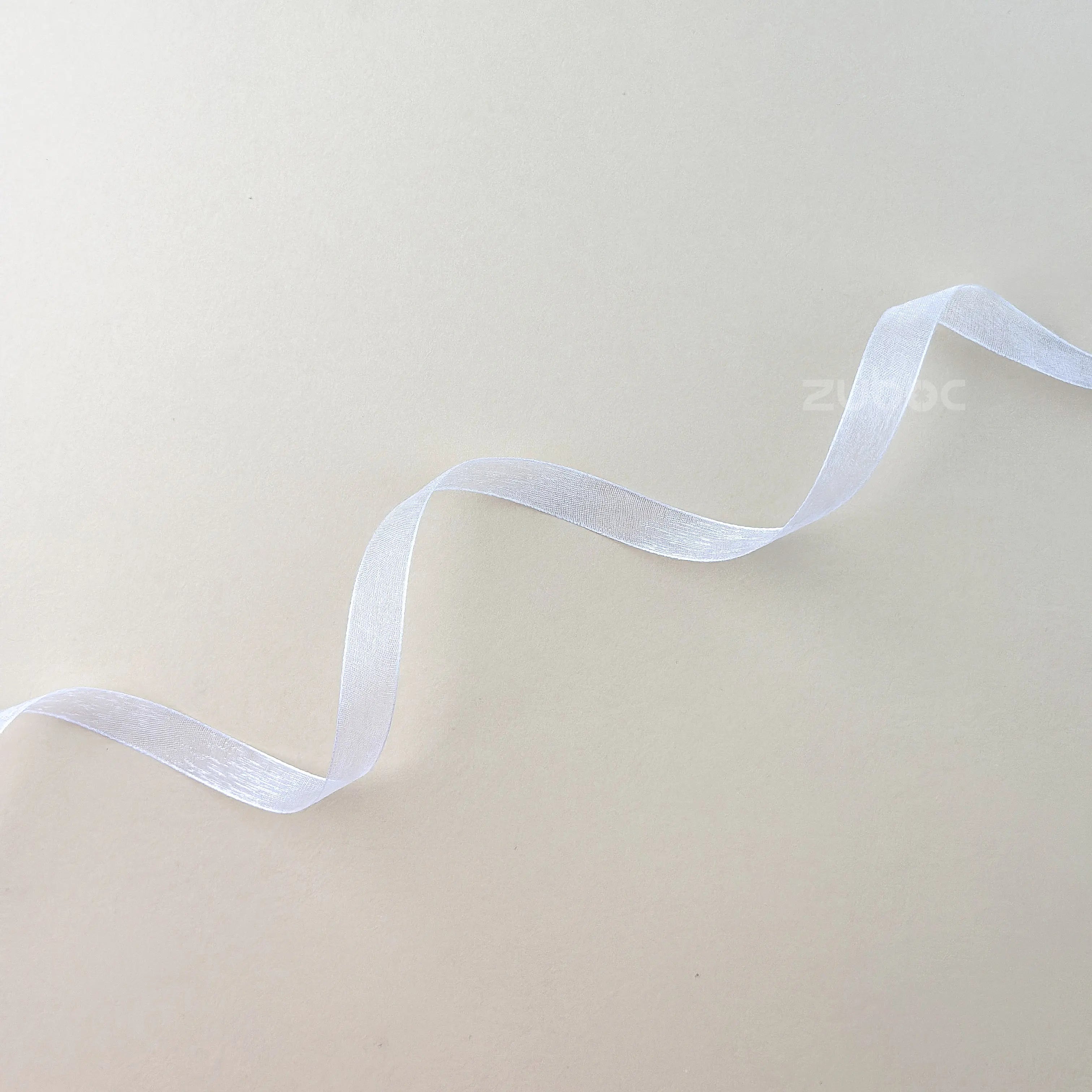 Organza Ribbon Crystal White (18mtr)