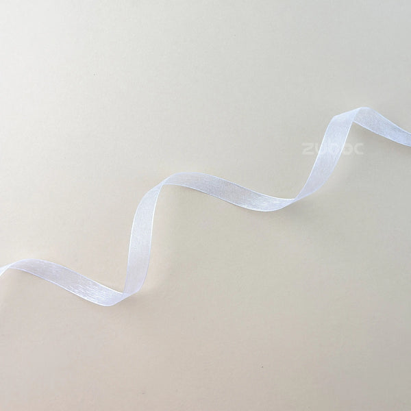 Organza Ribbon Crystal White (18mtr)