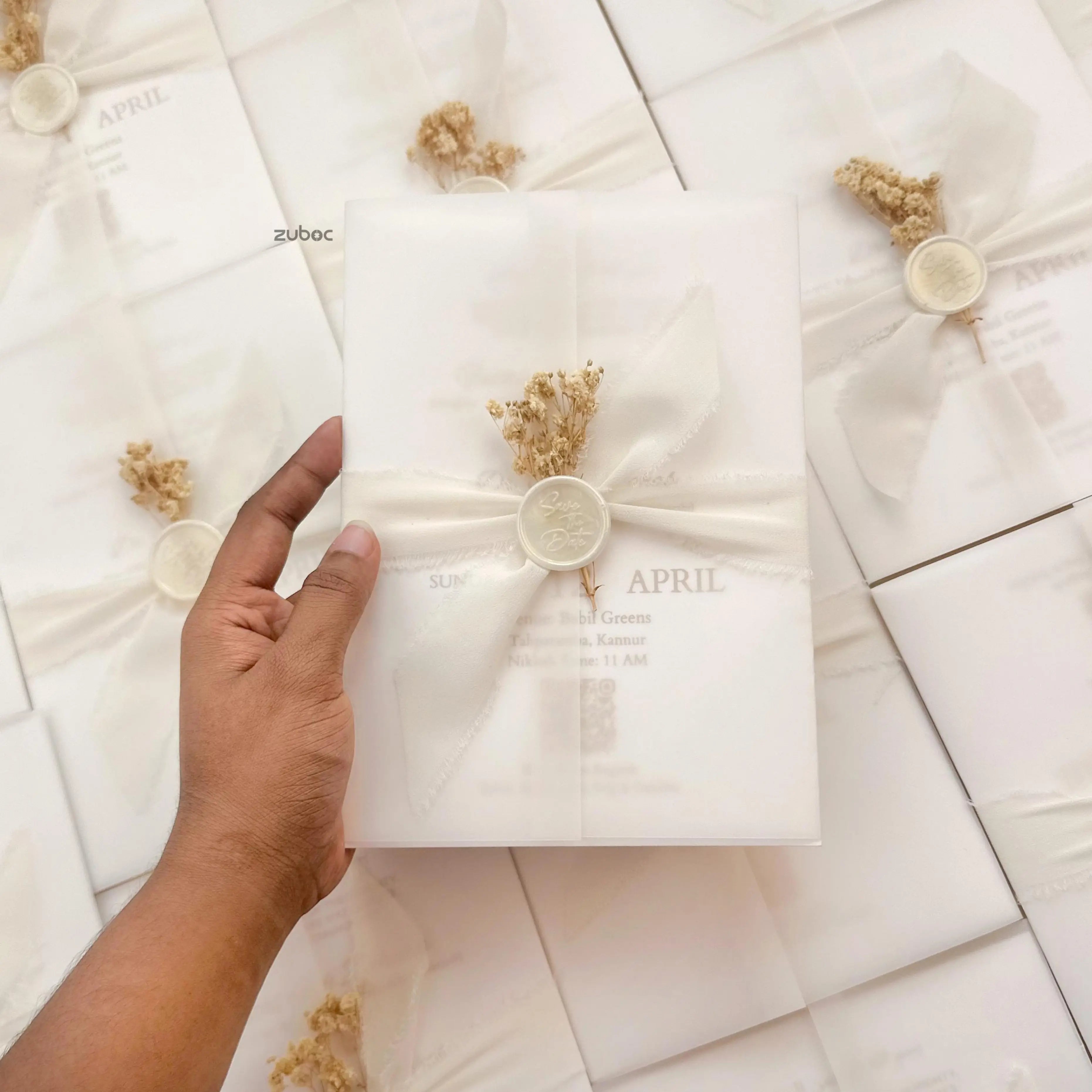 Vintage Blooms Wedding Invitation Suites (Set of 50)