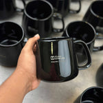 Personalised  Ceramic Coffee Mug With Custom Name for Corporates- Black