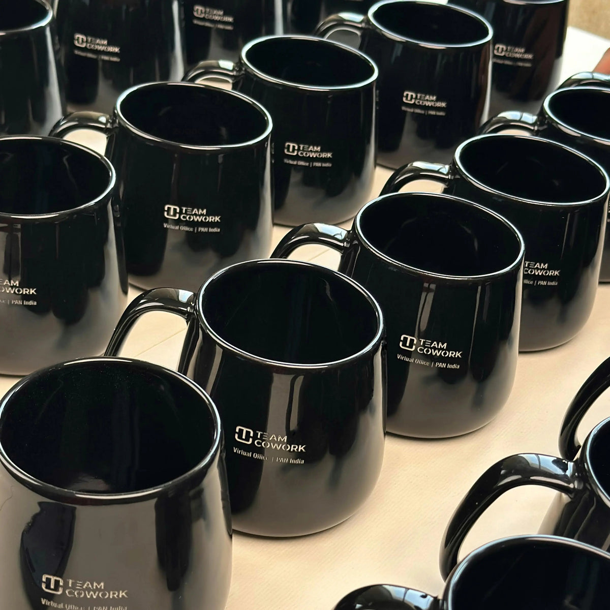 Personalised  Ceramic Coffee Mug With Custom Name for Corporates- Black
