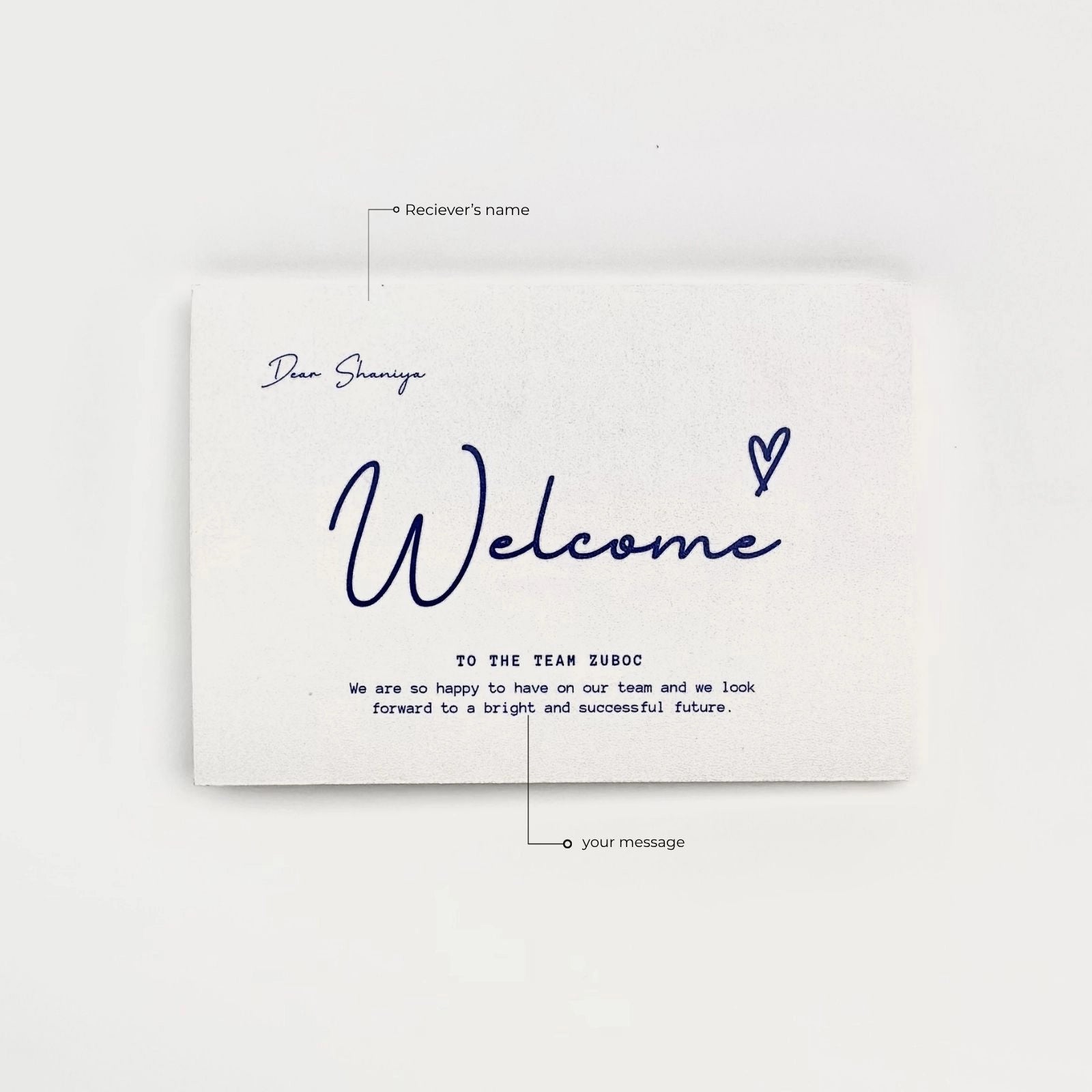 Custom Print Welcome Card and Envelope Combo ( Set of 50 )