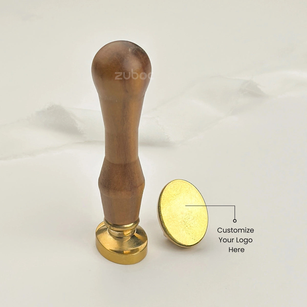 Custom Oval Wax Stamp with Wooden Handle