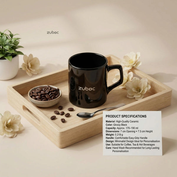 Custom Logo Coffee Mug /for Corporate Gifting-Black