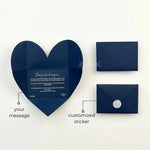 Heart Envelope with Custom "Thank You" Note (set of 50)
