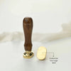 Custom Oblong Wax Stamp with Wooden Handle