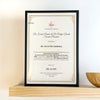 Personalised Company Certificate Frame