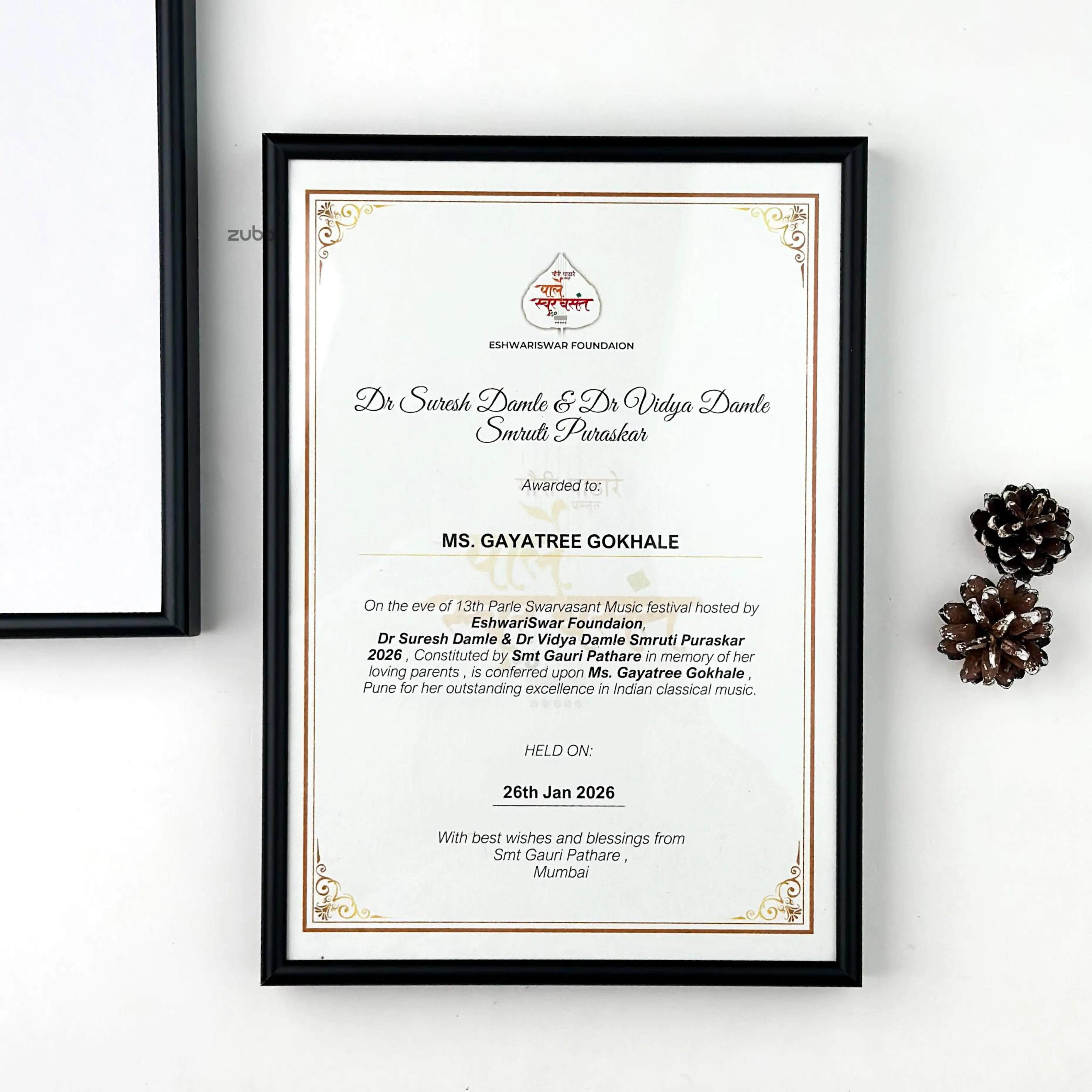 Personalised photo frame for employee recognition gifts