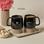 Personalised  Ceramic Coffee Mug With Custom Name for Corporates- Black