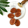 Custom Oblong Wax Stamp with Wooden Handle