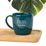 Personalized Ceramic Mini -Cute Mug/For Gifting-Teal Blue