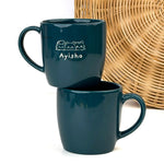 Personalized Ceramic Mini -Cute Mug/For Gifting-Teal Blue