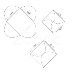 Semi Circle Envelope With Foil (line) ( Set of 5)