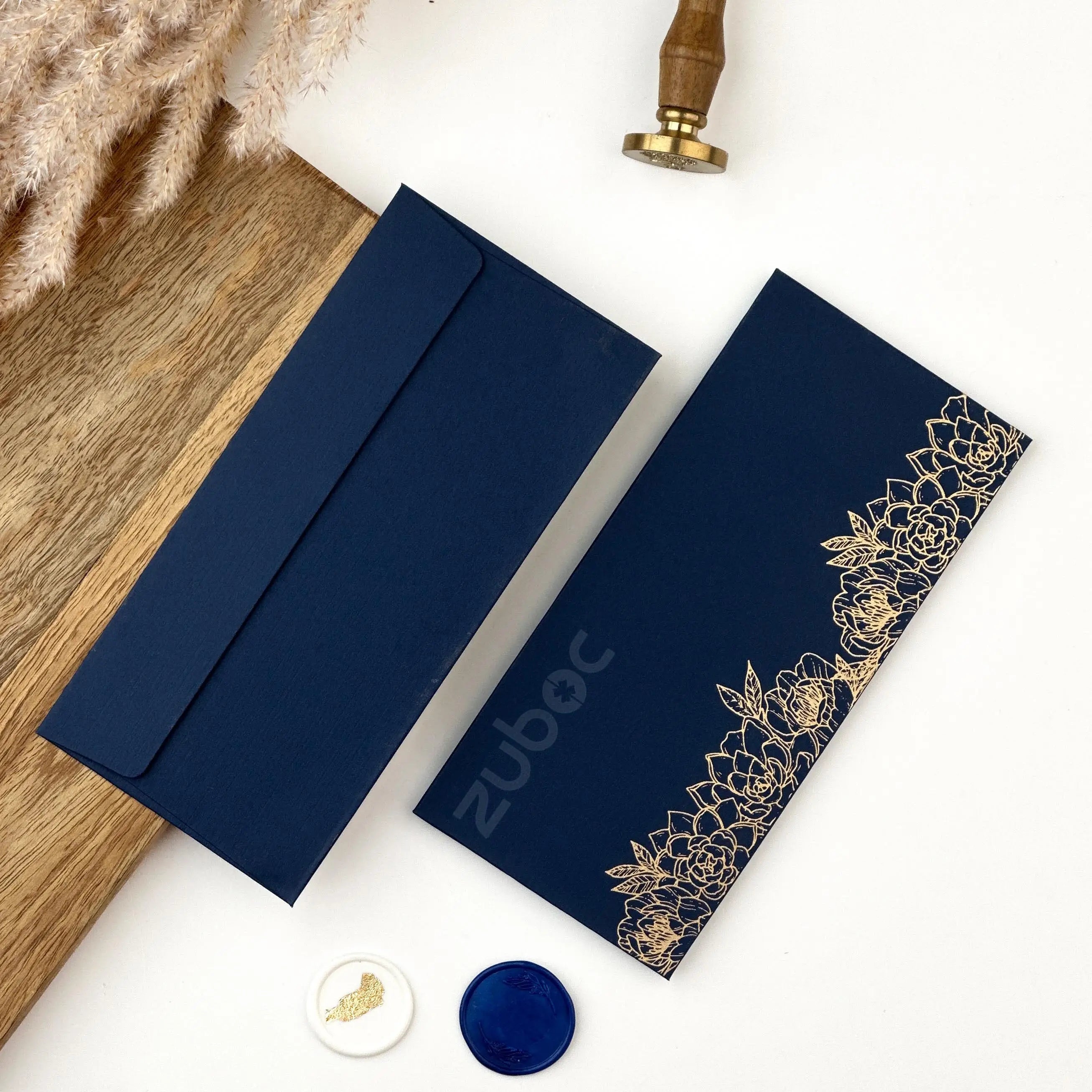 Navy Bloom Money / Shagun Diwali Envelope (Set of 5)