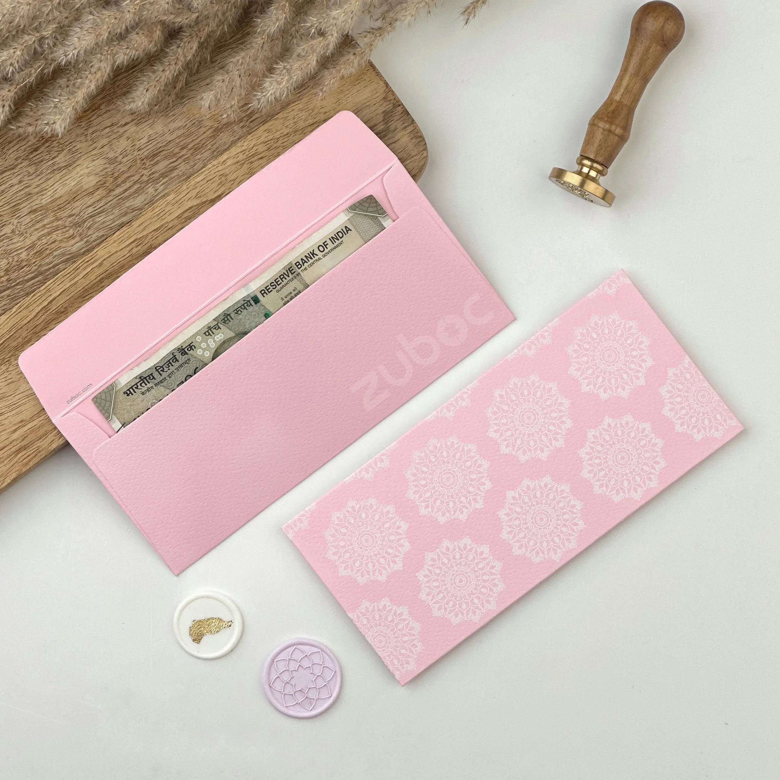 Blush Mandala Money / Shagun Diwali Envelope (Set of 5)