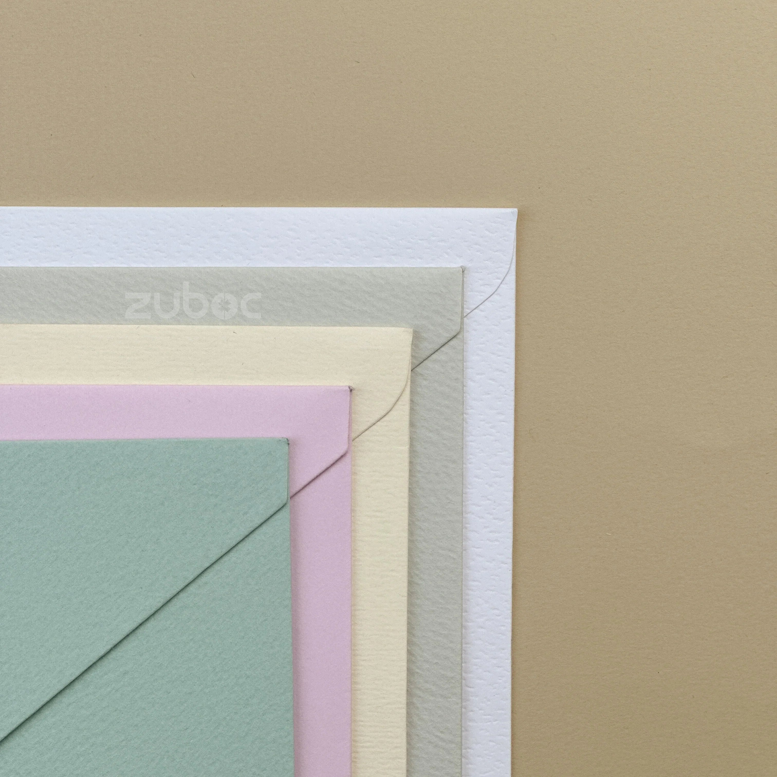 Dream standard envelopes set of 5 in pastel mix from Zuboc ? premium textured paper, perfect for gifting, weddings, and craft projects-2
